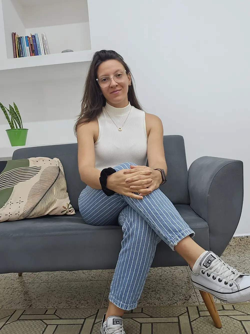 Lígia Rangel no consultório de psicologia em Indaiatuba